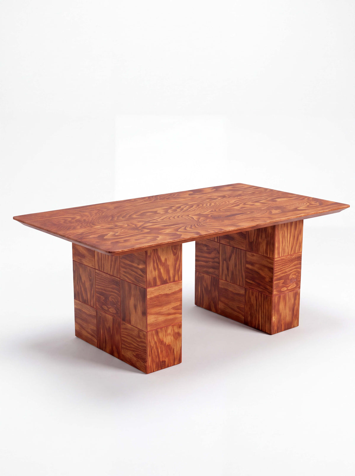 Tetra Wooden Coffee Table for Living Room | Grid Design
