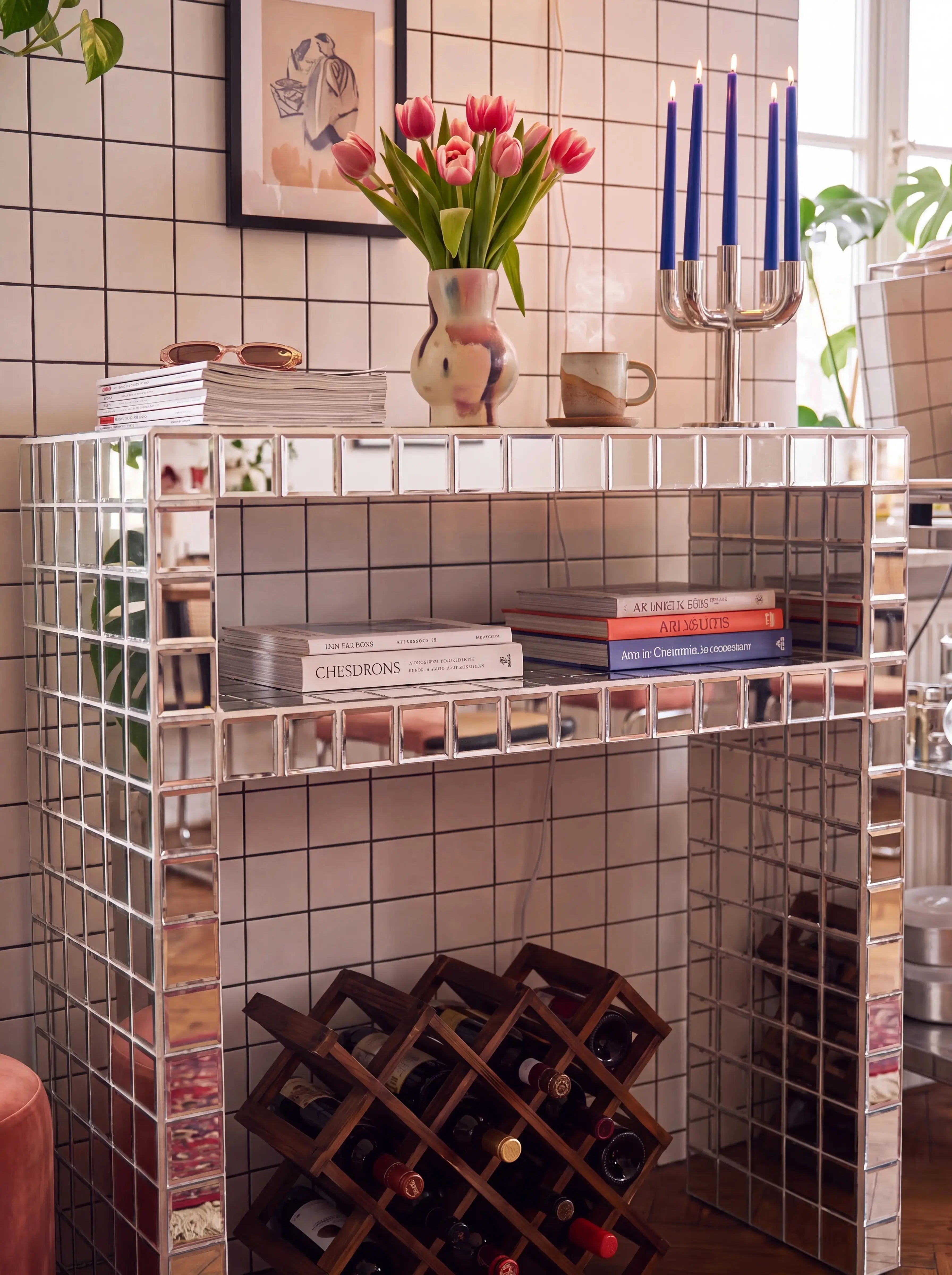 Specula Console with Shelf