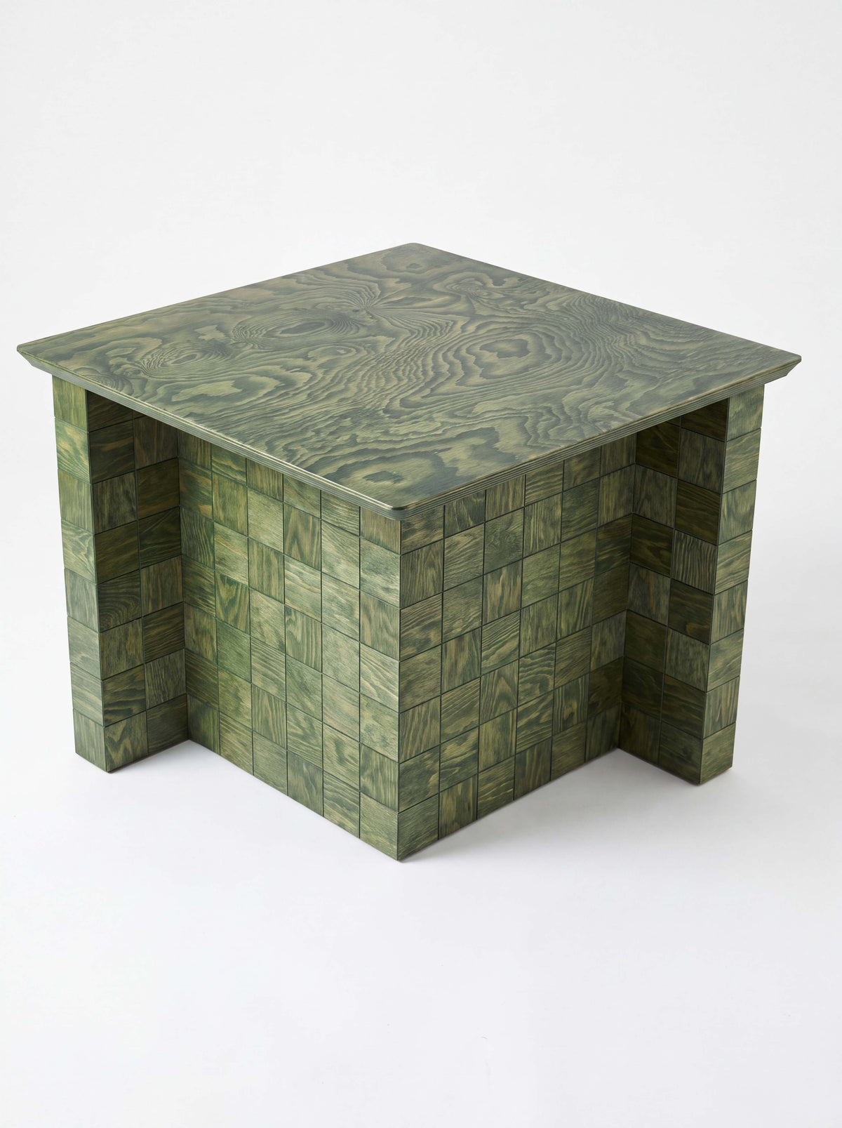 Tetra Modern Kitchen Island Table with Shelves | Grid Design
