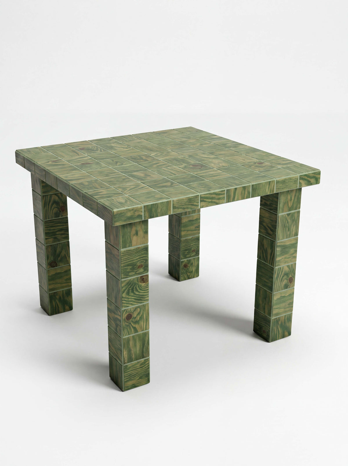 Tetra Checkered Wood Dining Table | Grid Design