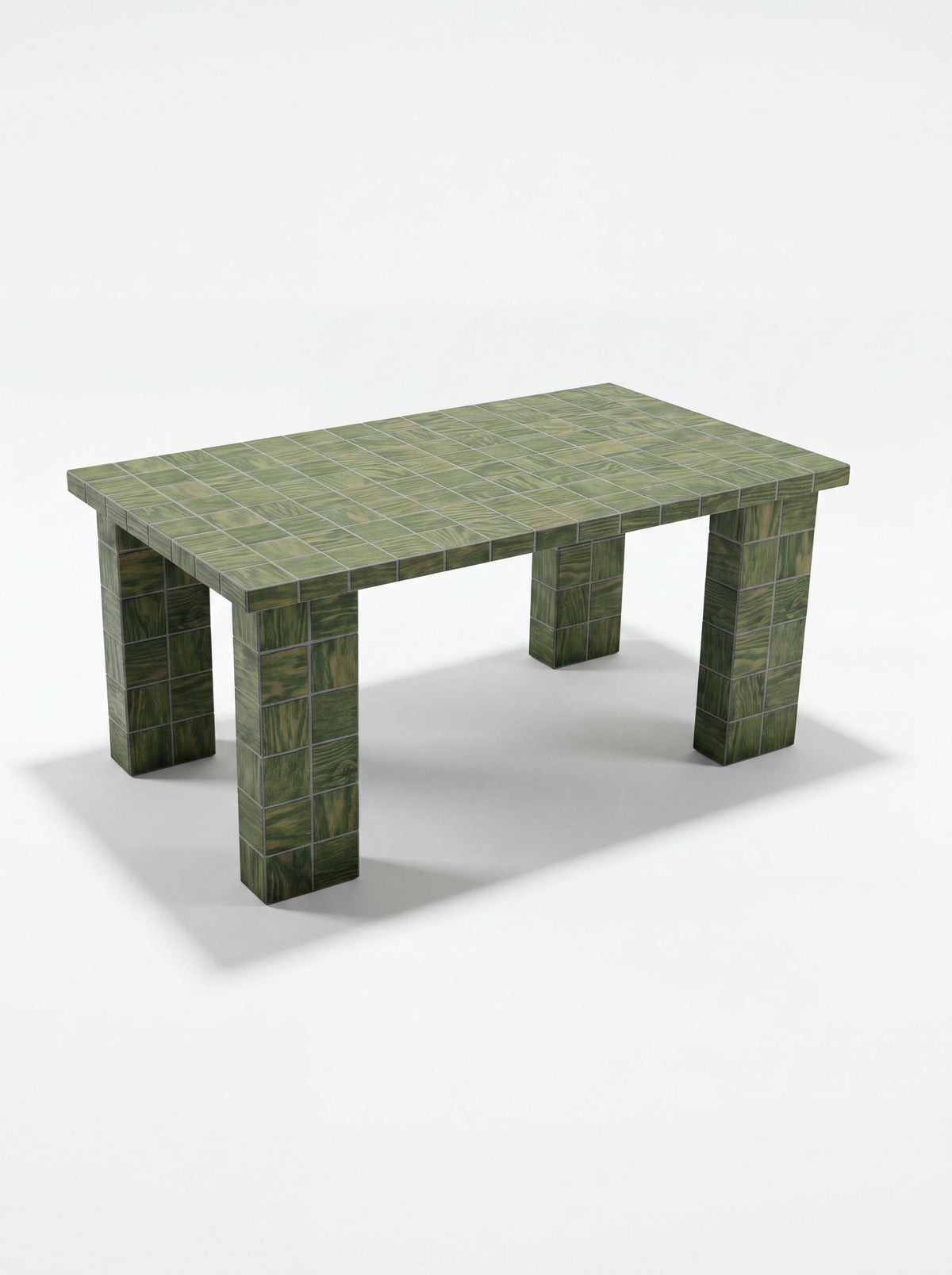 Tetra Modern Tiled Wood Dining Table | Grid Design